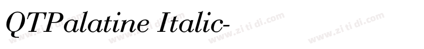 QTPalatine Italic字体转换